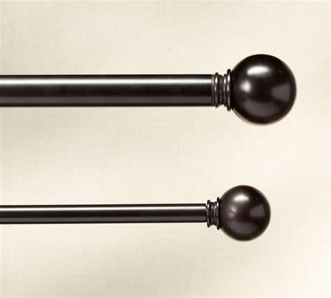 antique bronze metal rod with finial brackets 1 in c|Curtain Rod Antique Bronze 1.25 Diameter .